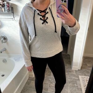 Victoria’s Secret Pink Lace-Up Hoodie